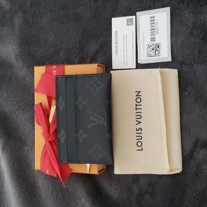 Authentic men's lv card holder